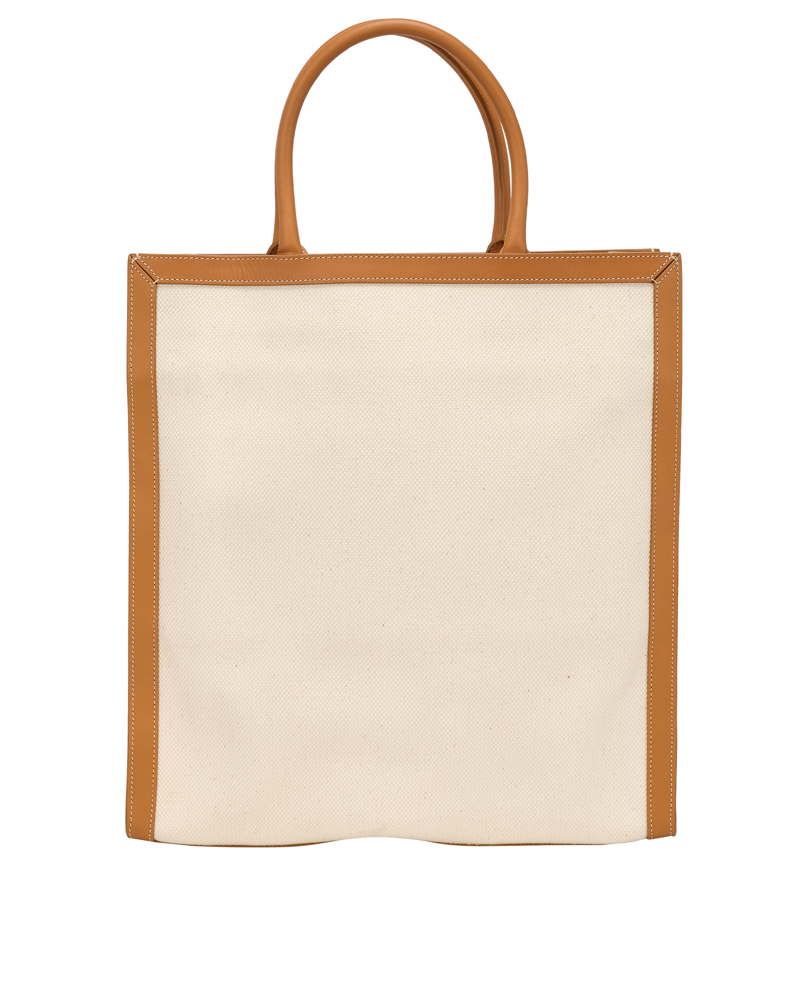 Large Vertical Cabas Tote, &pound;475, Handbags, Cream, Canvas, Back view